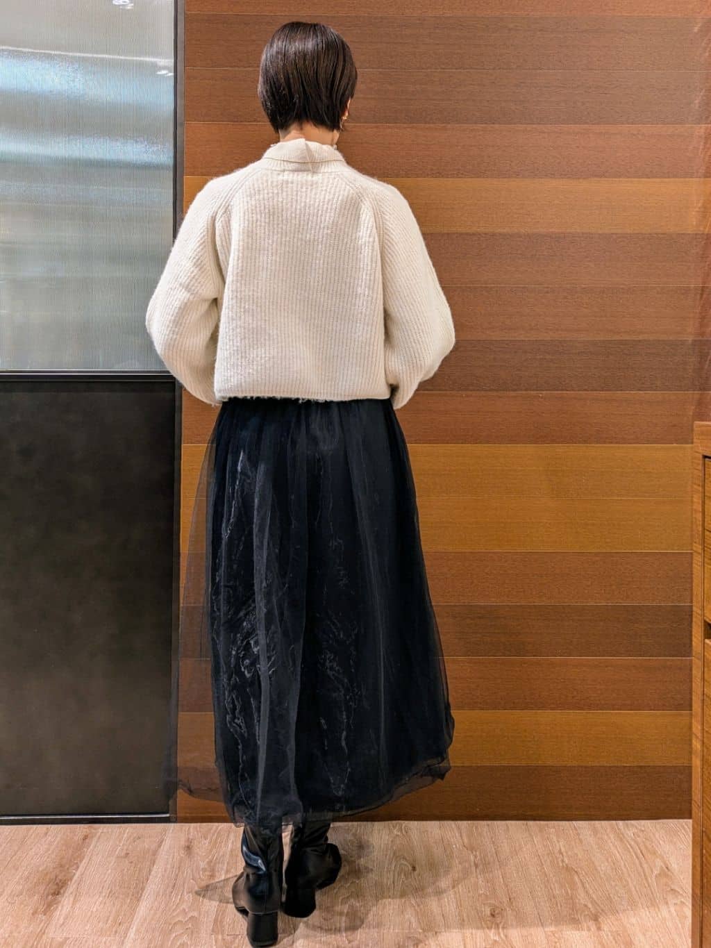 miuraさんの「OPAQUE.CLIP｜ビジュー付きスライドネックレス」を使ったコーディネート