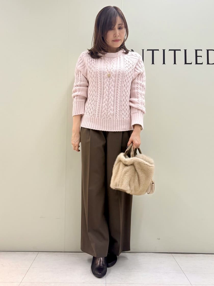 Sakaiさんの「UNTITLED｜【洗える】スポンディッシュ ケーブル柄ニット」を使ったコーディネート