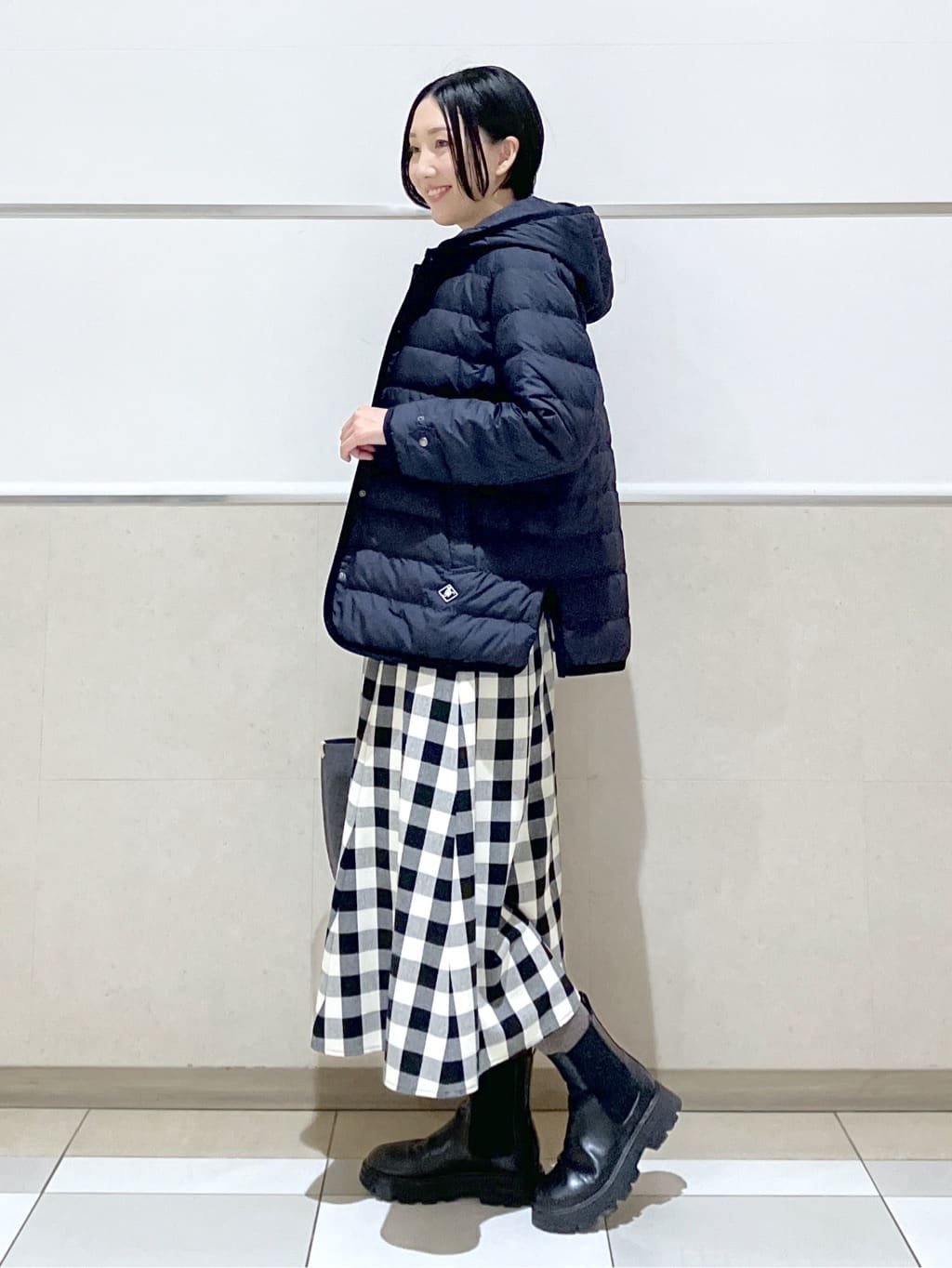 eriko さんの「Dessin｜【撥水・2WAY】ミュラーダウンコートミドル丈」を使ったコーディネート