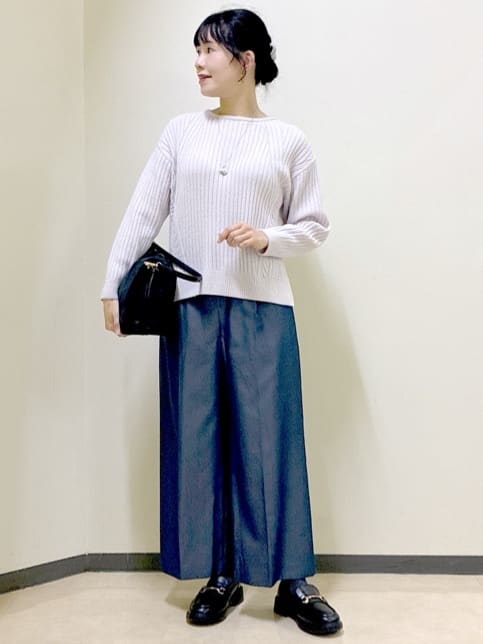  beni_gingerさんの「Reflect｜【ゆったり着られる◎】ワイドリブニットプルオーバー」を使ったコーディネート