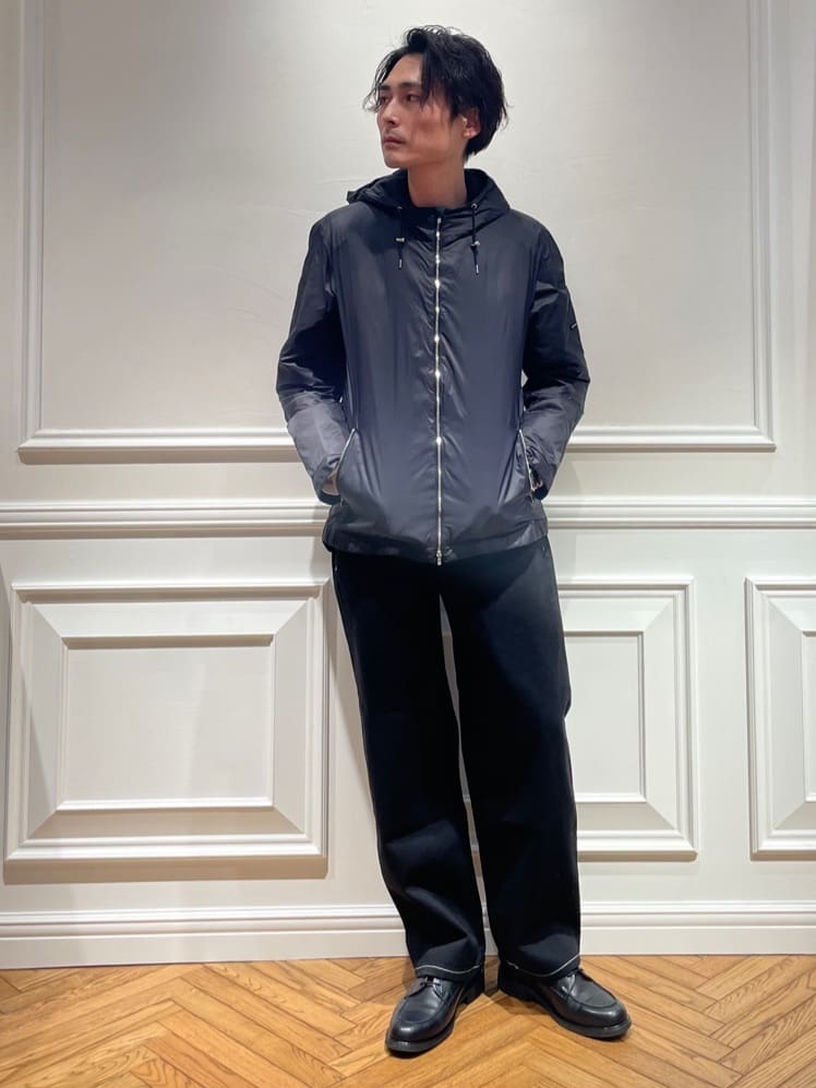 橋本さんの「DRESSTERIOR｜◆オーバーラップサークルジャカードニット」を使ったコーディネート