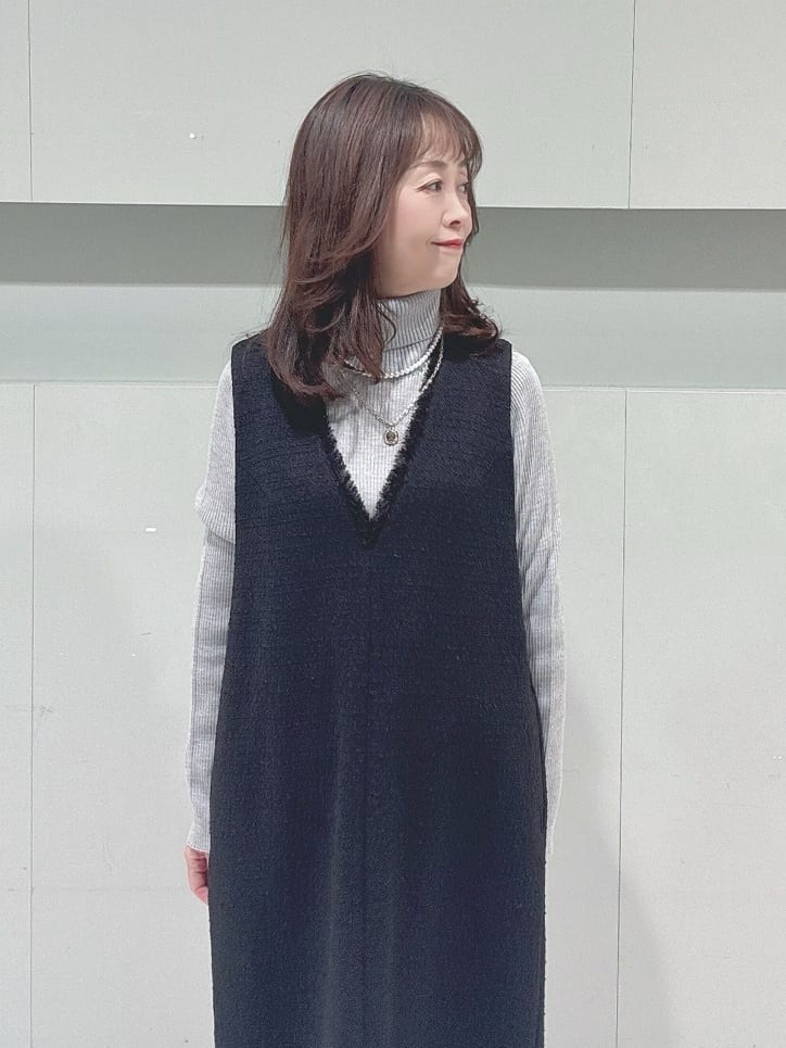makiさんの「UNTITLED｜【日本製／通勤／フォーマル】カシミヤ混ノーカラーコート」を使ったコーディネート