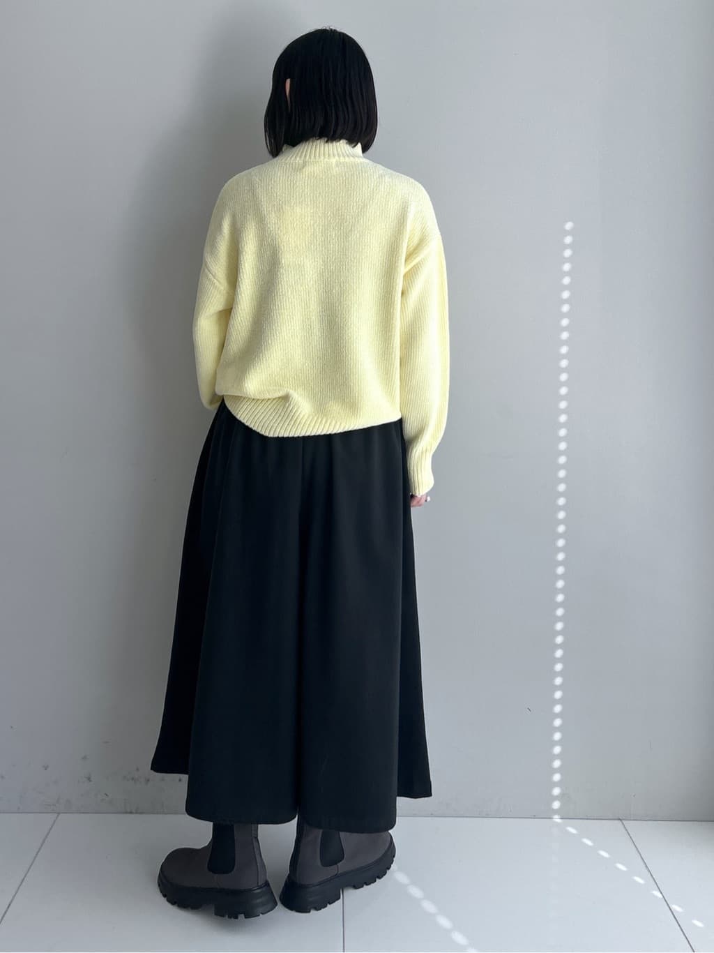 Hirokaさんの「Dessin｜【洗える】ハイネックベロアモールニット」を使ったコーディネート