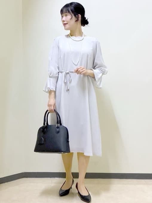  beni_gingerさんの「Reflect｜【SS-4Lサイズ／付属リボン】スリーブデザインジョーゼットワンピース」を使ったコーディネート