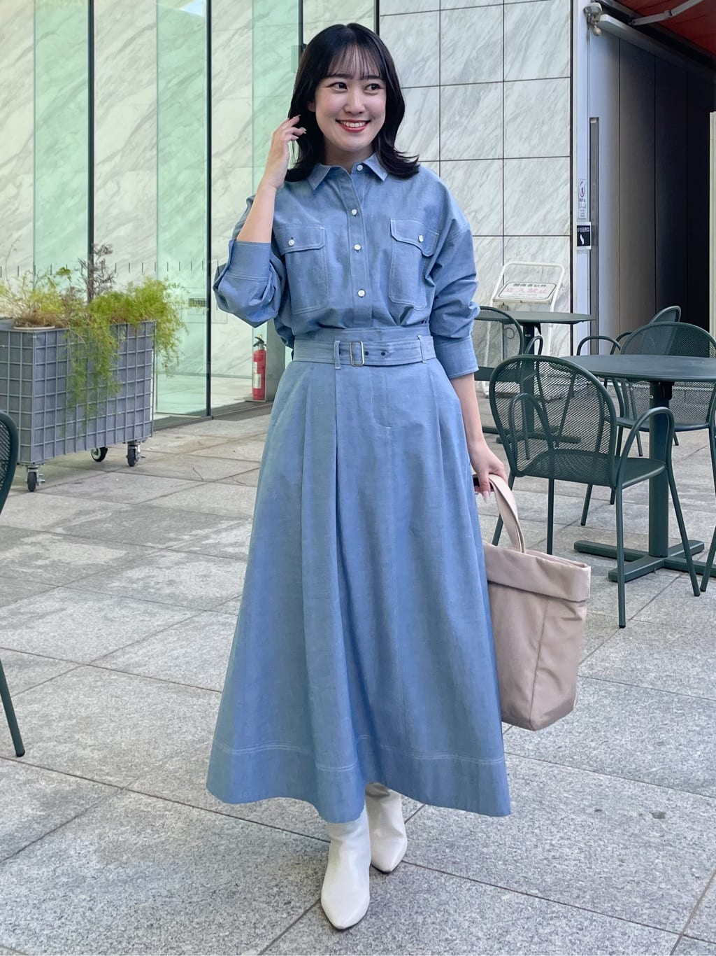 yukariさんの「Reflect｜【羽織にも◎】ダンガリーシャツ」を使ったコーディネート