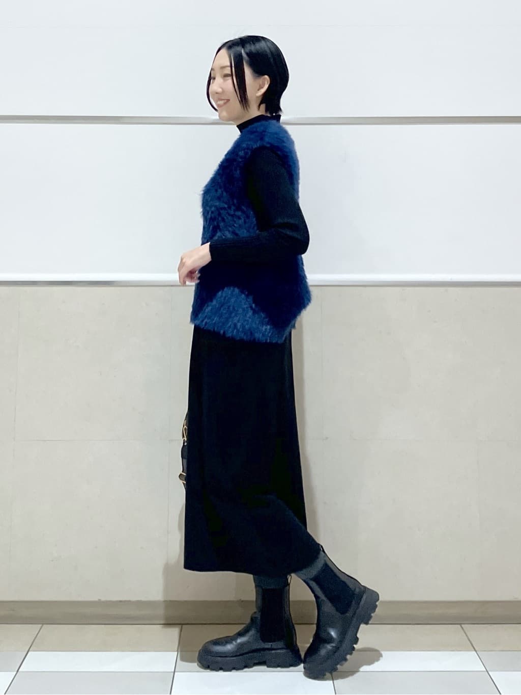 eriko さんの「Dessin｜ウール混クルーネックコート」を使ったコーディネート