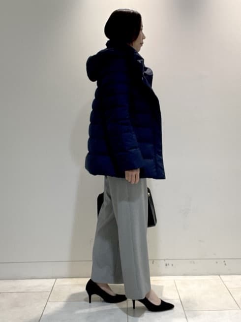 フミさんの「Reflect｜【SS-4Lサイズ】フーデッドミドルダウンコート」を使ったコーディネート