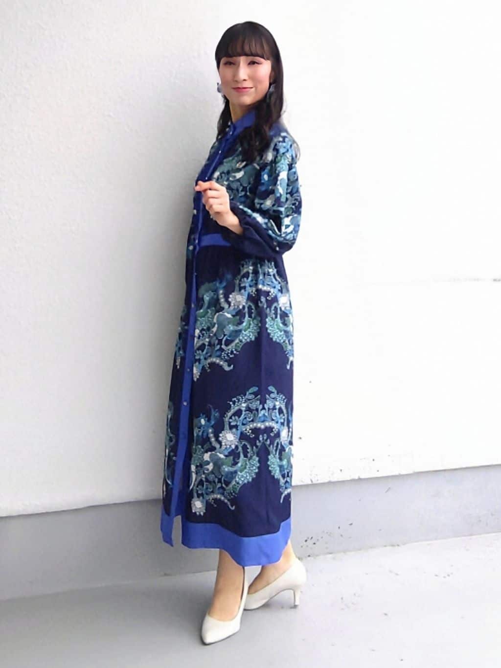 keinaさんの「SunaUna｜【COLLECTION LINE】オリエンタルパネル柄ワンピース」を使ったコーディネート