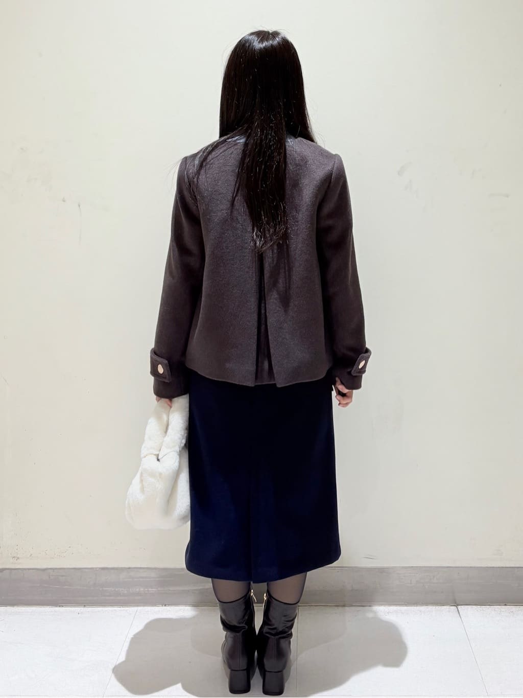 きみさんの「OPAQUE.CLIP｜ノーカラーショートコート」を使ったコーディネート