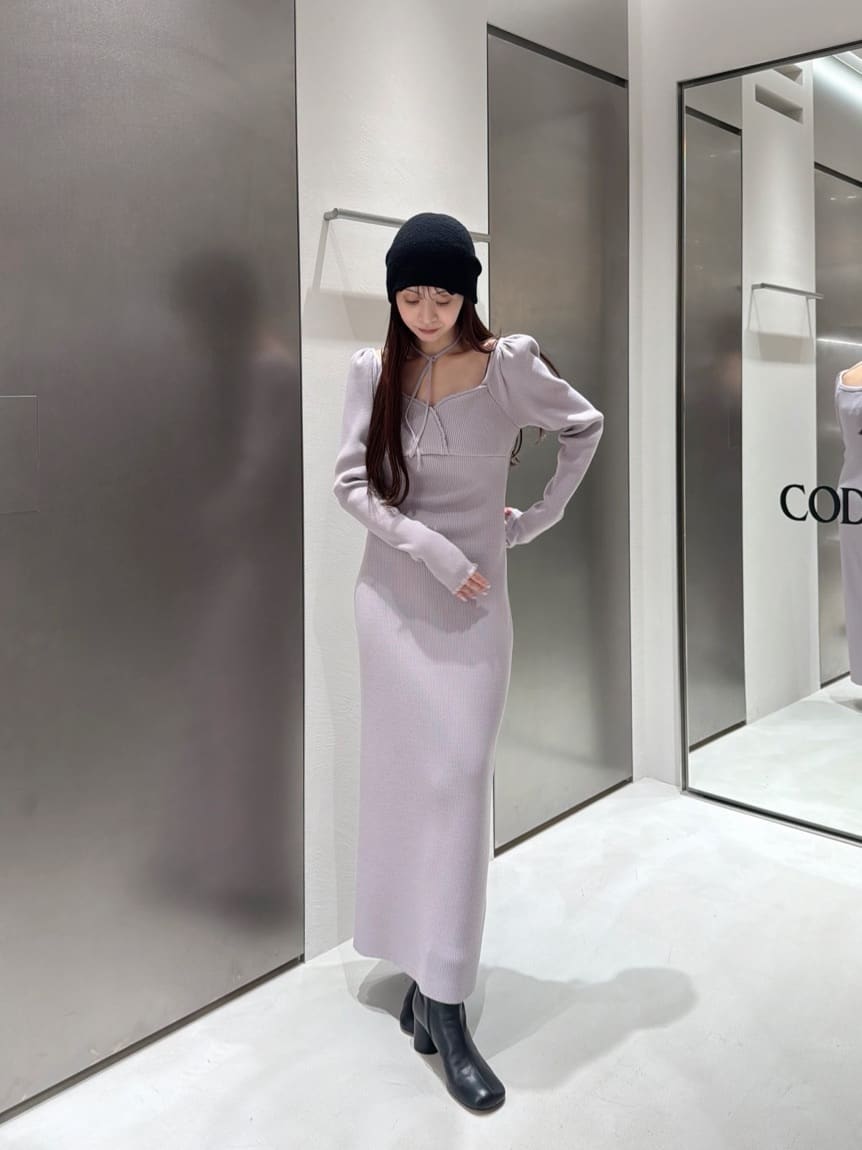 kanamiさんの「CODE A｜femi rib knit dress」を使ったコーディネート