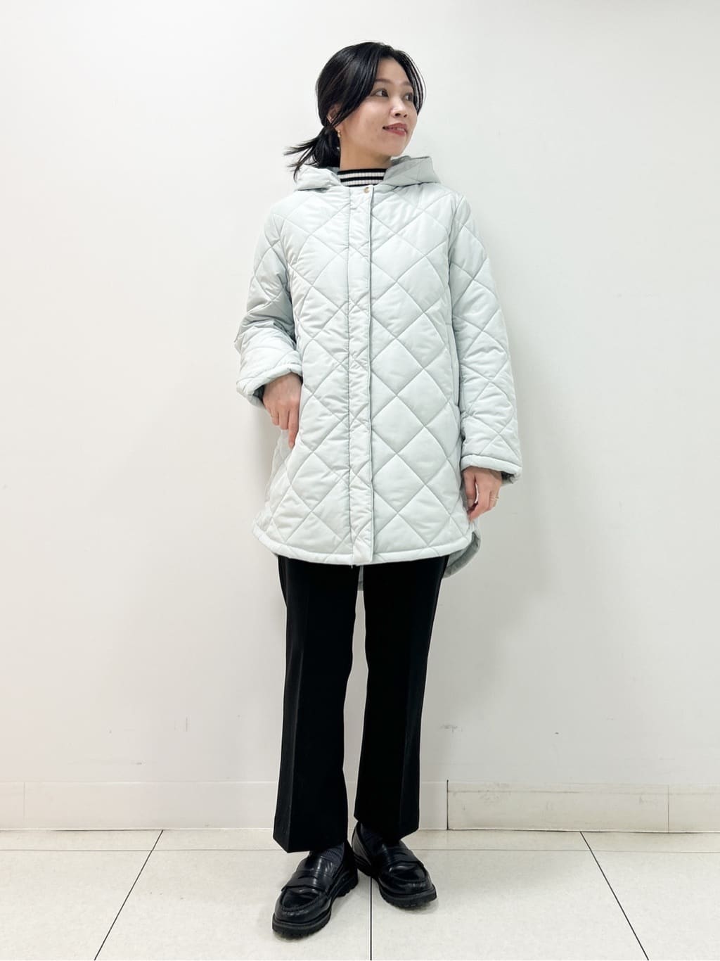 Kaiさんの「Dessin｜【2WAY/洗える】中綿キルトコート」を使ったコーディネート