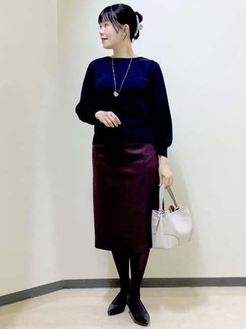  beni_gingerさんの「Reflect｜【選べる8色／スカートにもパンツにも◎】ウール混ボートネックニット」を使ったコーディネート