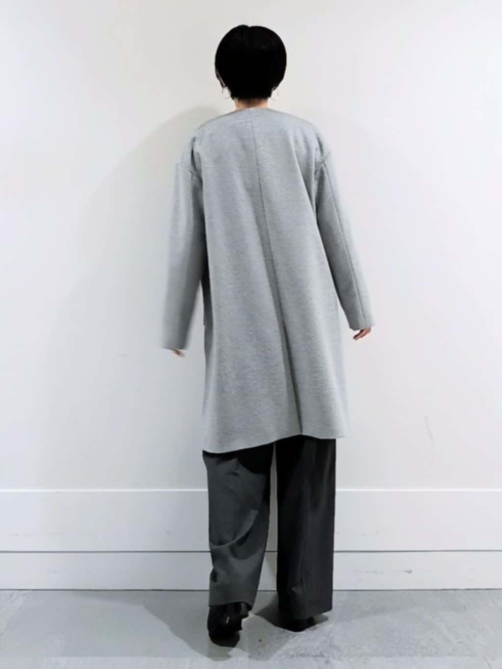 ミズタさんの「UNTITLED｜【きれいめ/洗える】ラメ入りワイドボートネックニット」を使ったコーディネート