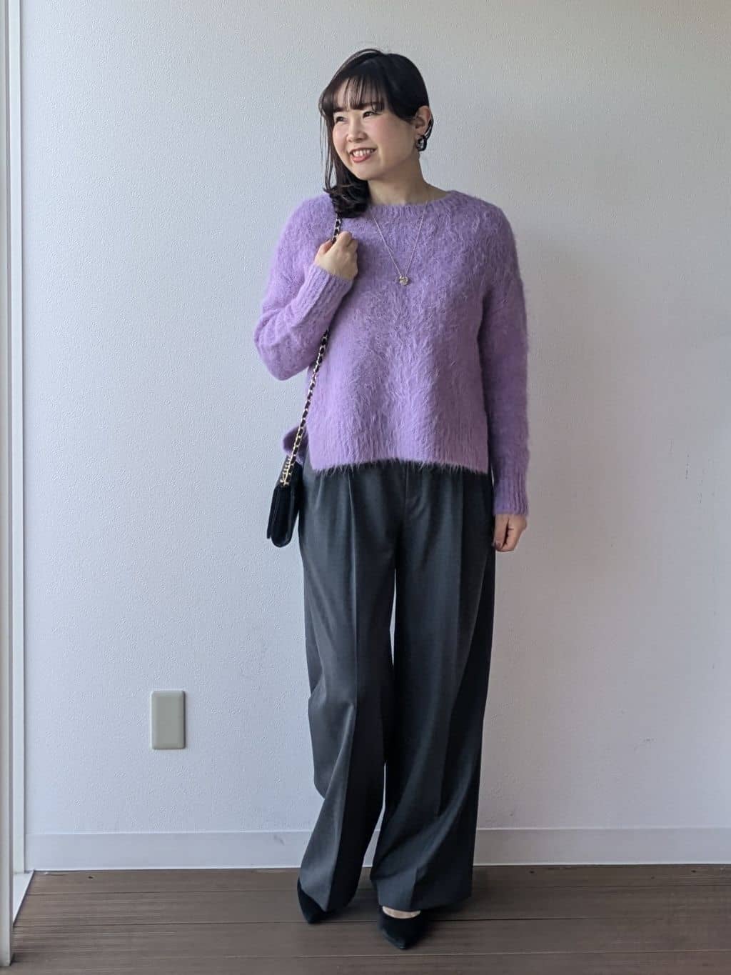 なみきさんの「UNTITLED｜【ゆったり】アルパカ混シャギーニット」を使ったコーディネート