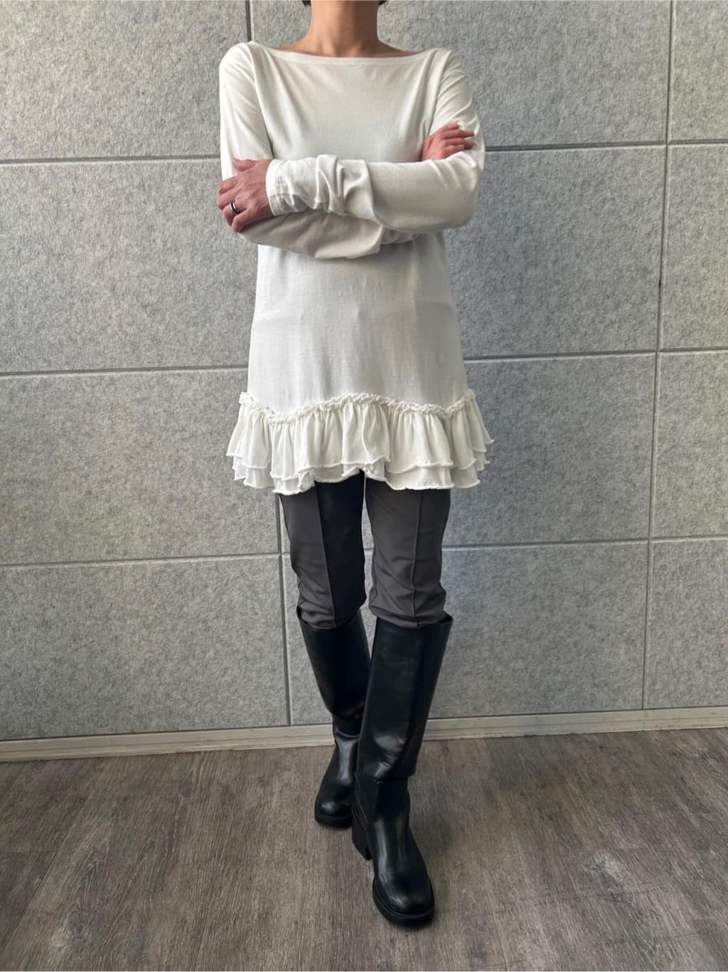 yukoさんの「CODE A｜zip leggings pants(Fleece)」を使ったコーディネート