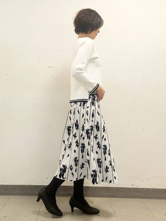 mayumayuさんの「Reflect｜【セットアップ可】ダブルジャカードニットプルオーバー」を使ったコーディネート