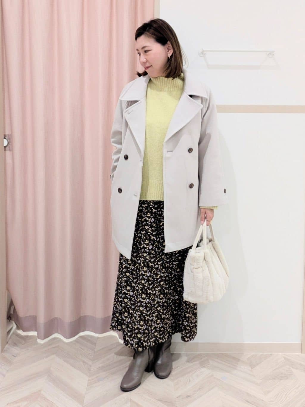 miyuさんの「SHOO･LA･RUE｜【2WAY】こなれきれい ウール調コクーンコート」を使ったコーディネート