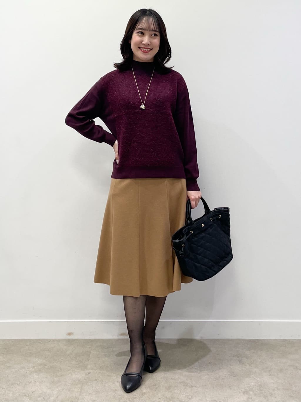 yukariさんの「Reflect｜アーガイル柄ハイネックニット」を使ったコーディネート