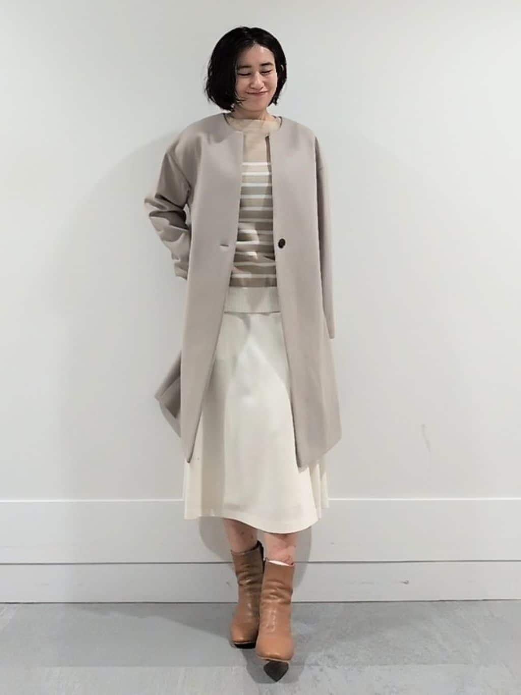 ミズタさんの「UNTITLED｜【洗える】モックネックミラノリブニット」を使ったコーディネート