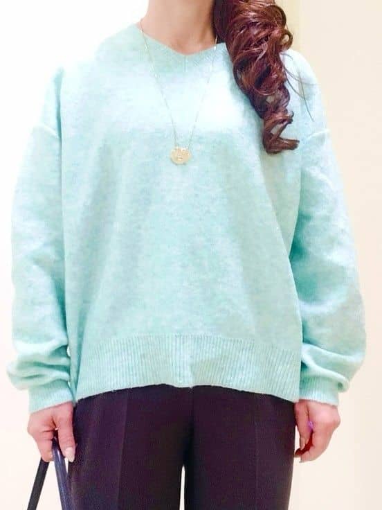 花さんの「Reflect｜【SS-4Lサイズ／衿が顔に当たらない◎】スタンドネックミドルコート」を使ったコーディネート