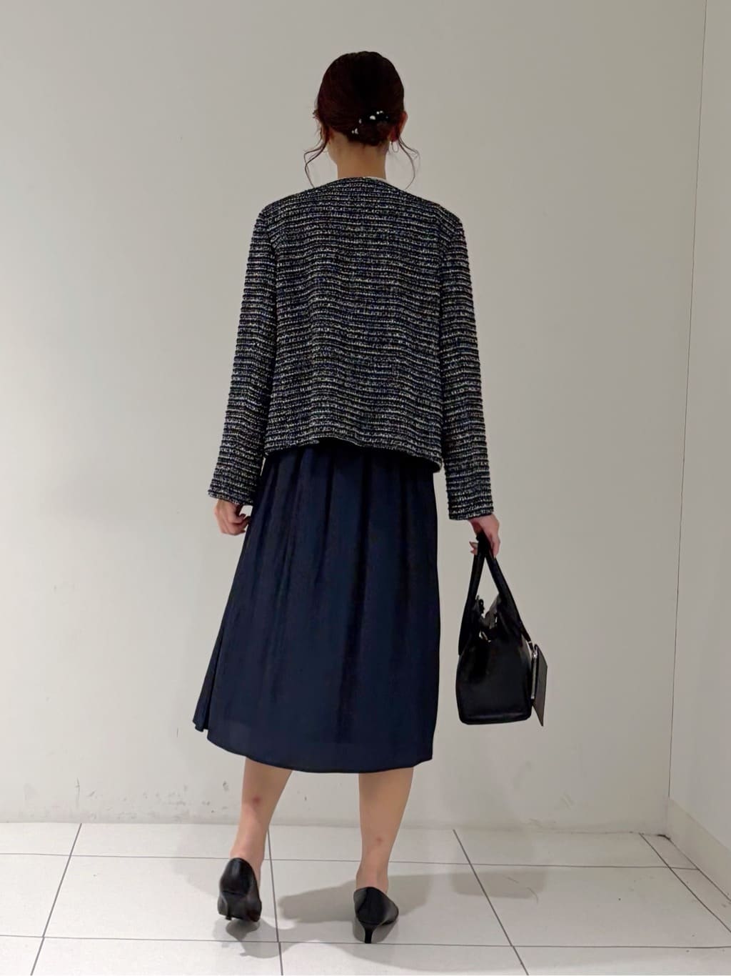 shioriさんの「INDIVI｜【セレモニー／洗える】ミックスツイードライトジャケット」を使ったコーディネート