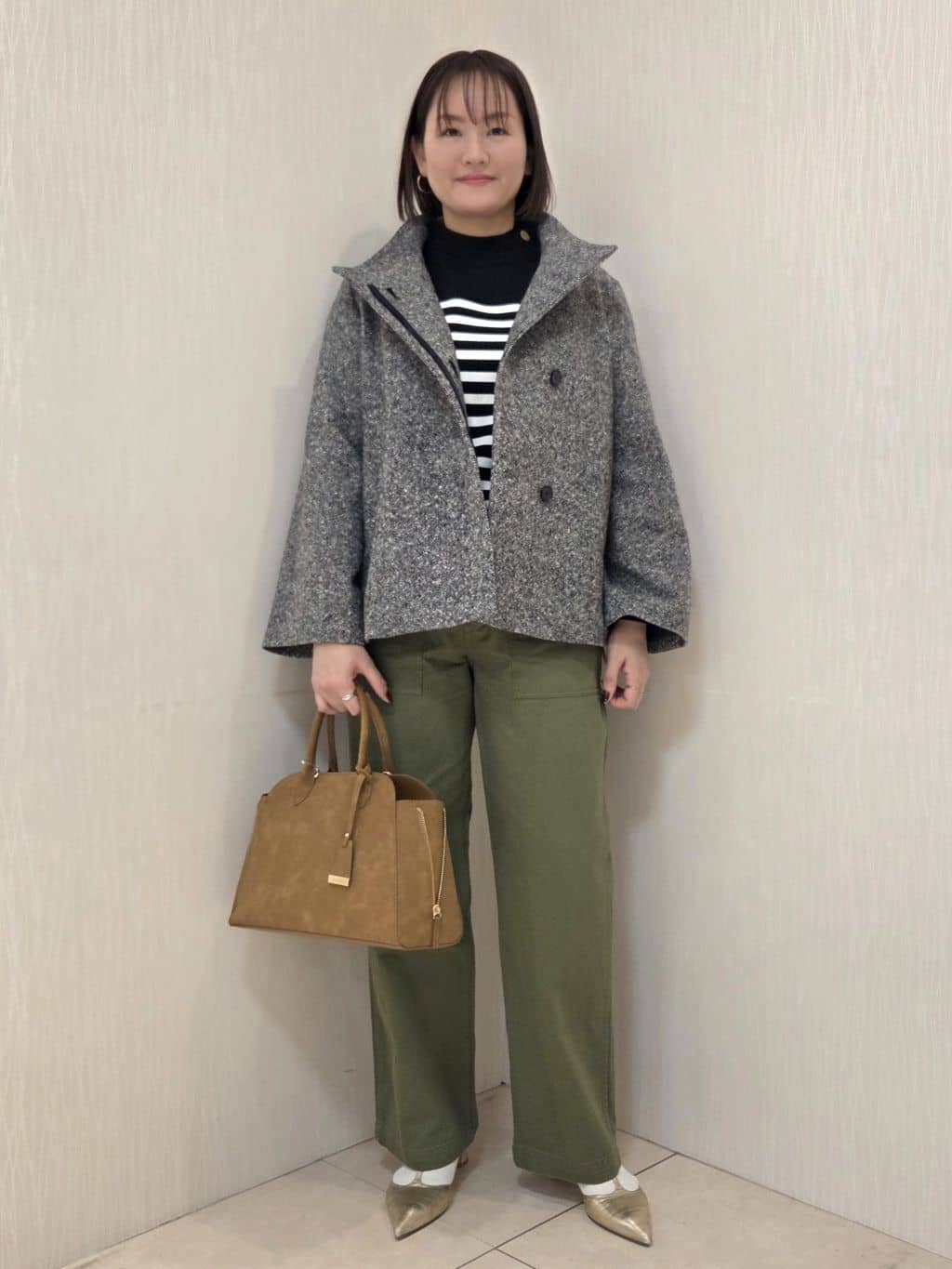 naokoさんの「UNTITLED｜【スタンドカラー/オンオフ使える】クラシカルツイードコート」を使ったコーディネート
