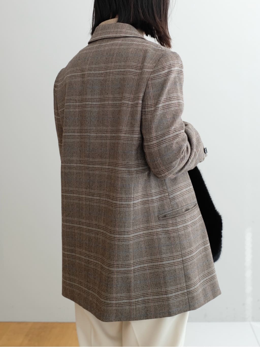 Kishimotoさんの「DRESSTERIOR｜◆サキソニーグレンチェックジャケット」を使ったコーディネート