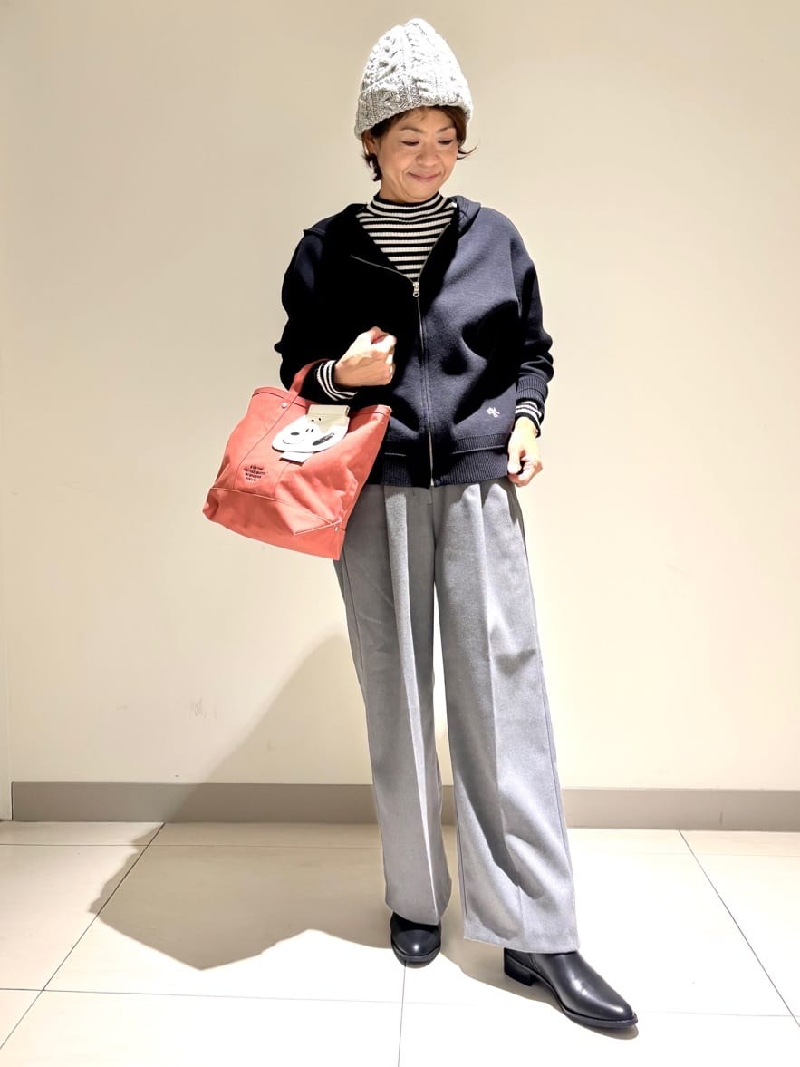 Haruさんの「Dessin｜【洗える】リブタートルネックニット」を使ったコーディネート
