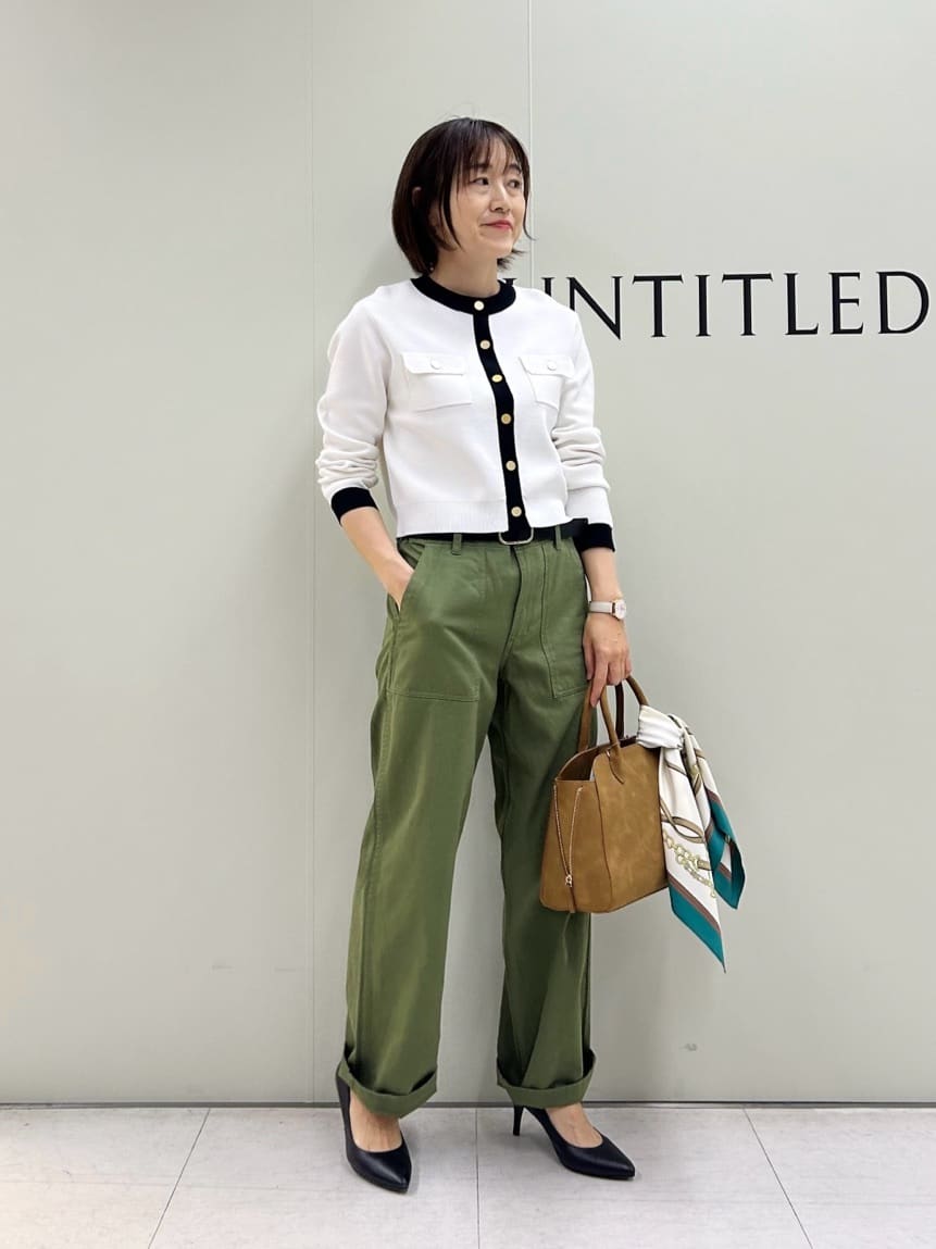 Mikiさんの「UNTITLED｜【洗える/ジャケット風】ミラノリブカーディガン」を使ったコーディネート