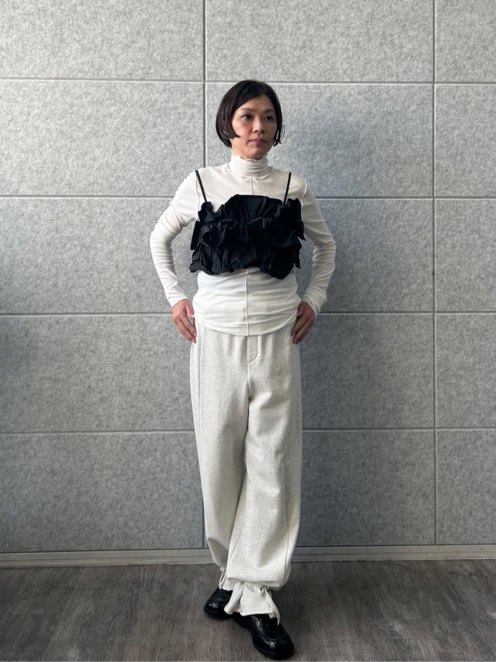 yukoさんの「CODE A｜【Re】ribbon sweat pants」を使ったコーディネート