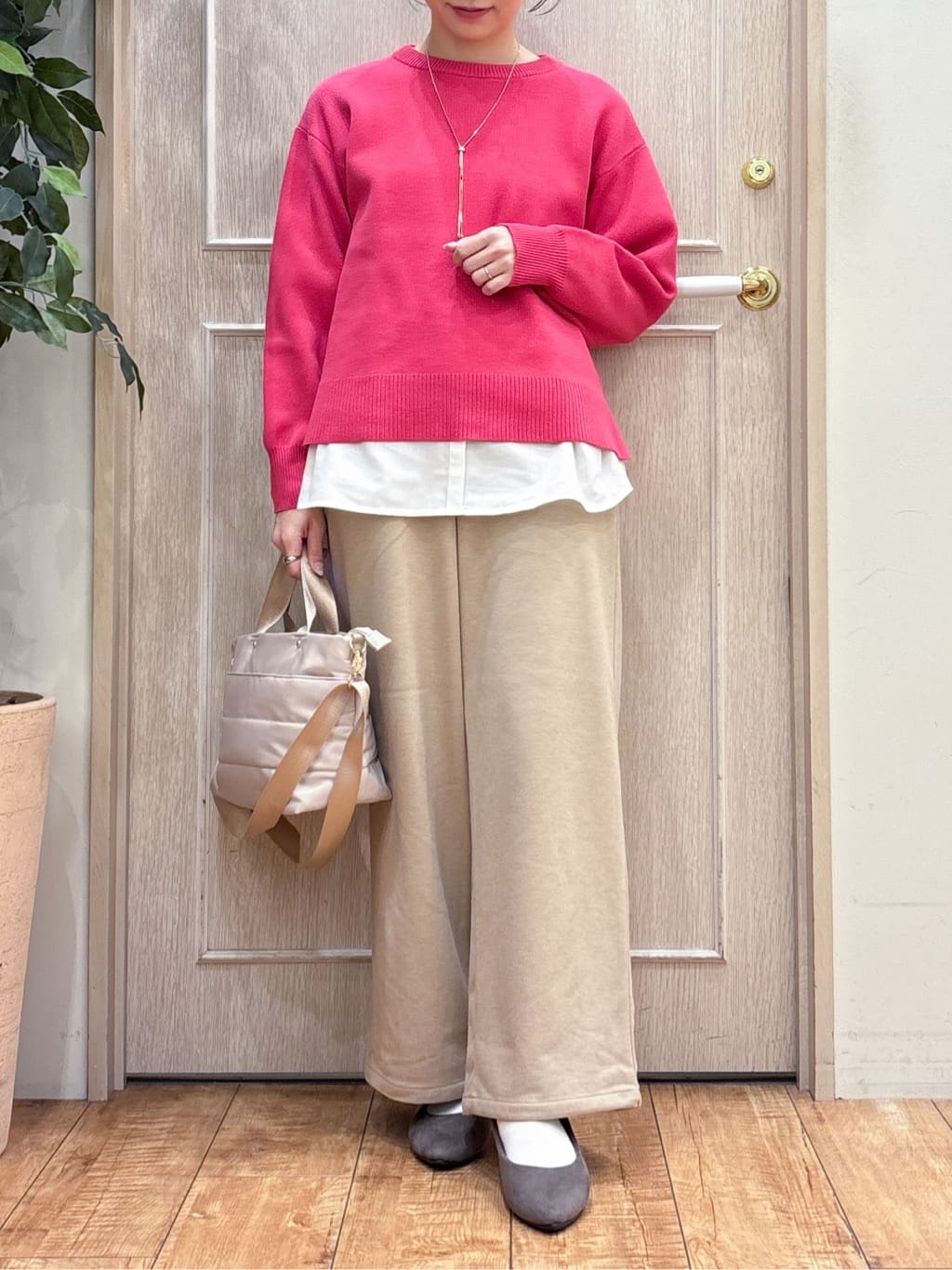 なみさんの「SHOO･LA･RUE｜【S-LL/洗濯機可/体型カバー】大人世代も取り入れやすい スウェットライクニット」を使ったコーディネート