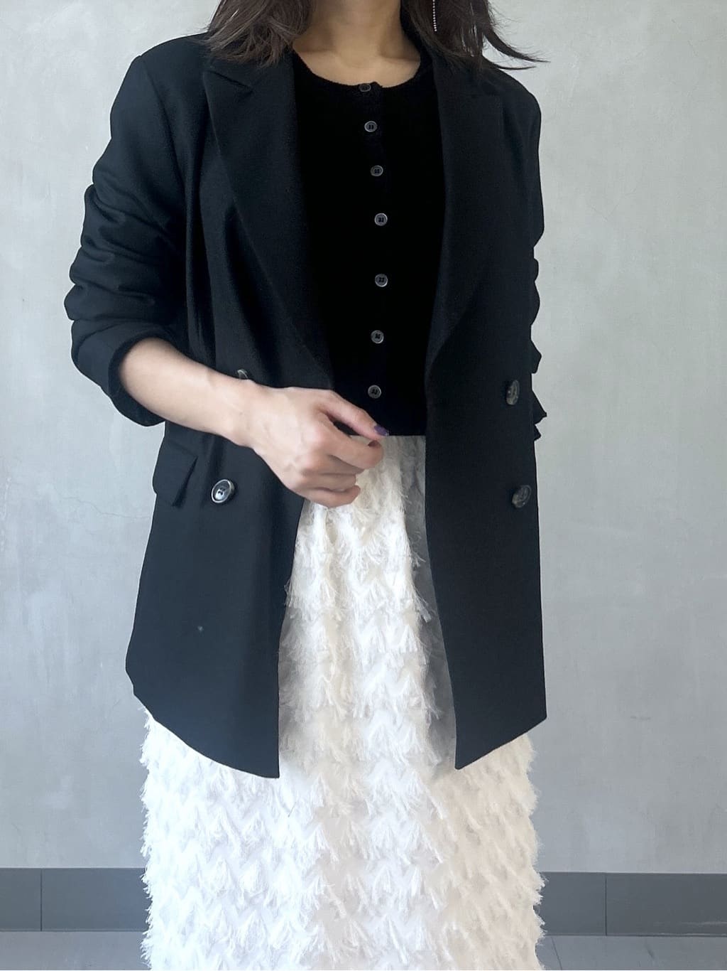 takaさんの「INDIVI｜Comfy SET UP｜ダブルブレストジャケット【再入荷／セットアップ対応／通勤／カセット服】」を使ったコーディネート