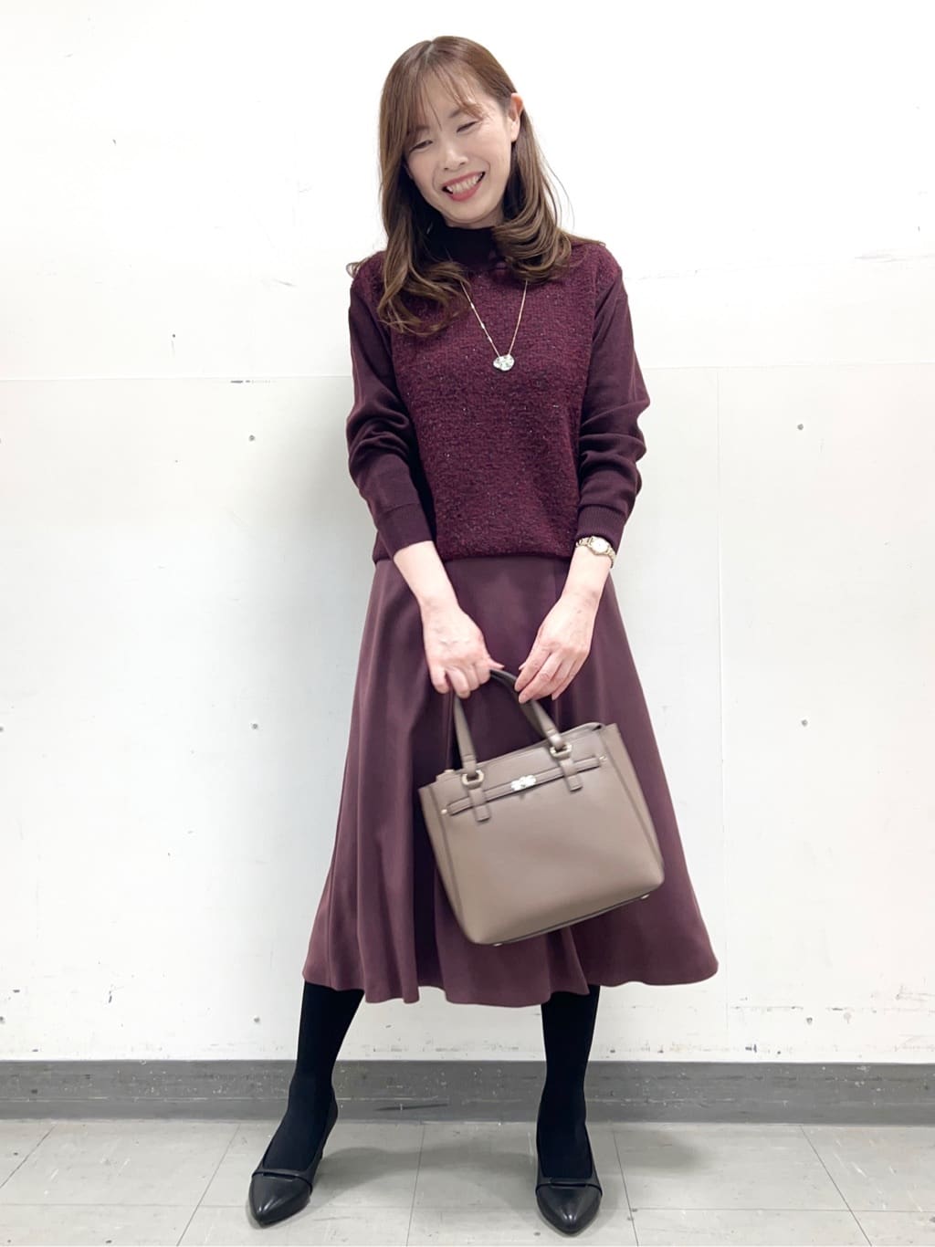 yuさんの「Reflect｜アーガイル柄ハイネックニット」を使ったコーディネート