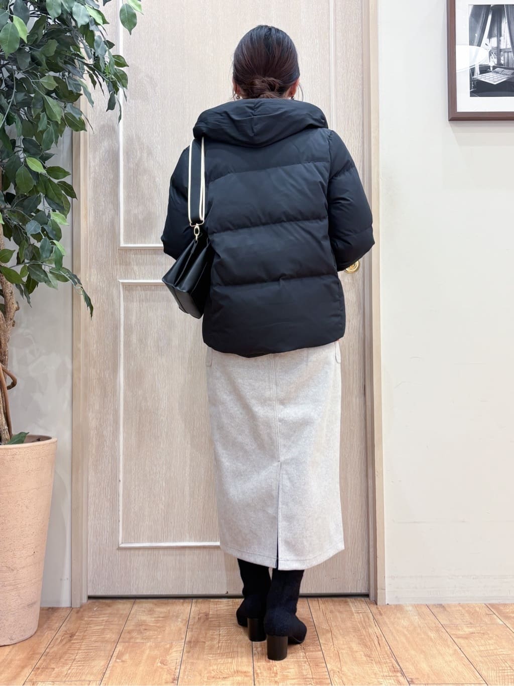 なみさんの「SHOO･LA･RUE｜【撥水/洗える】ショートフーディーダウン」を使ったコーディネート