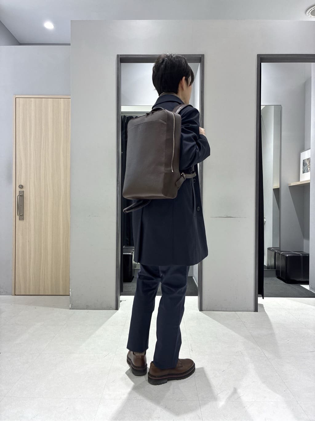 わいずみさんの「TAKEO KIKUCHI｜【ダウンライナー付き】メランジ ステンカラー コート」を使ったコーディネート