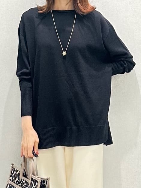 Miwaさんの「UNTITLED｜【8色展開/体型カバー】魅せるタイムレスニット」を使ったコーディネート