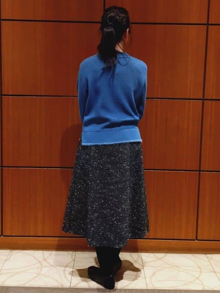 Kさんの「Reflect｜【ほんのりラメ感◎】ケーブル柄ニット」を使ったコーディネート
