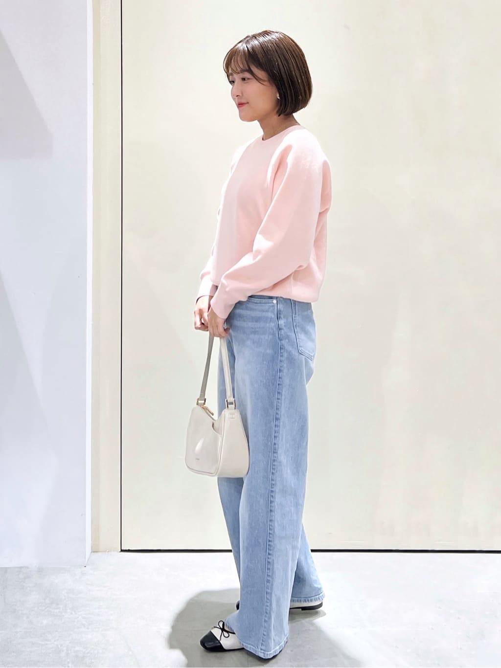 Unaさんの「OPAQUE.CLIP｜スウェットライクニット【洗濯機OK】」を使ったコーディネート