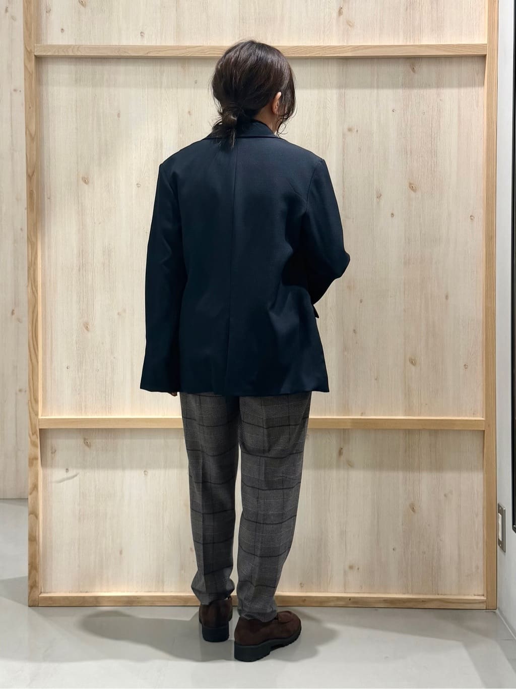 nanaさんの「THE SHOP TK｜【今羽織るなら】ダブルブレストジャケット【セットアップ可/洗える】」を使ったコーディネート