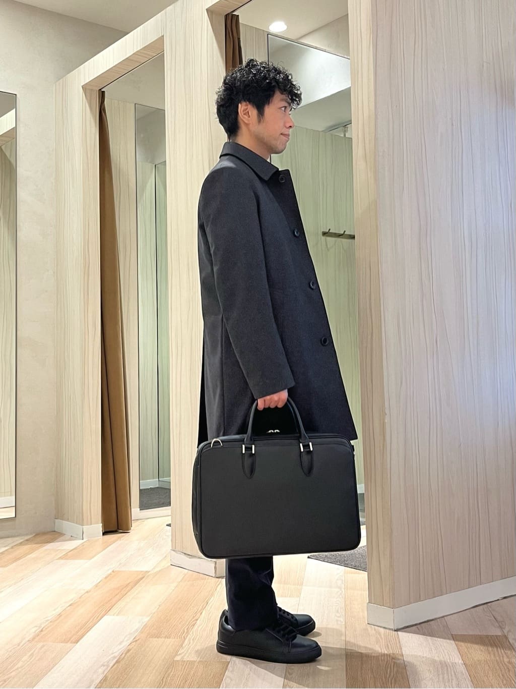 URAさんの「TAKEO KIKUCHI｜【ダウンライナー付き】メランジ ステンカラー コート」を使ったコーディネート