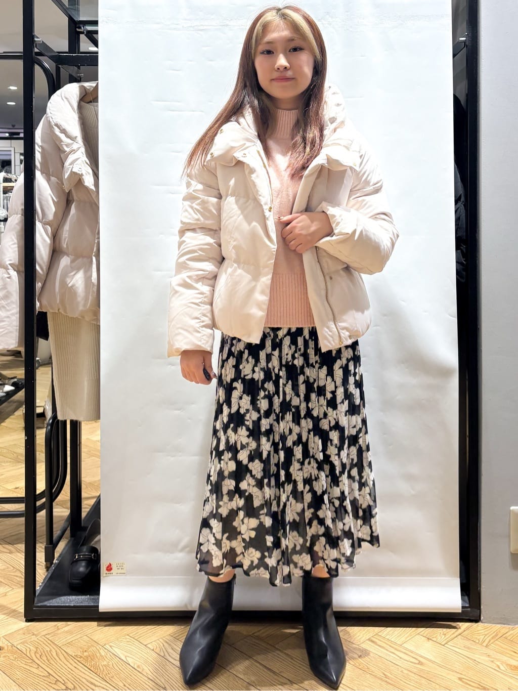ふうかさんの「index｜KAWADAダウンショートコート【撥水／洗濯機OK／静電気防止裏地】《XS～LL》」を使ったコーディネート