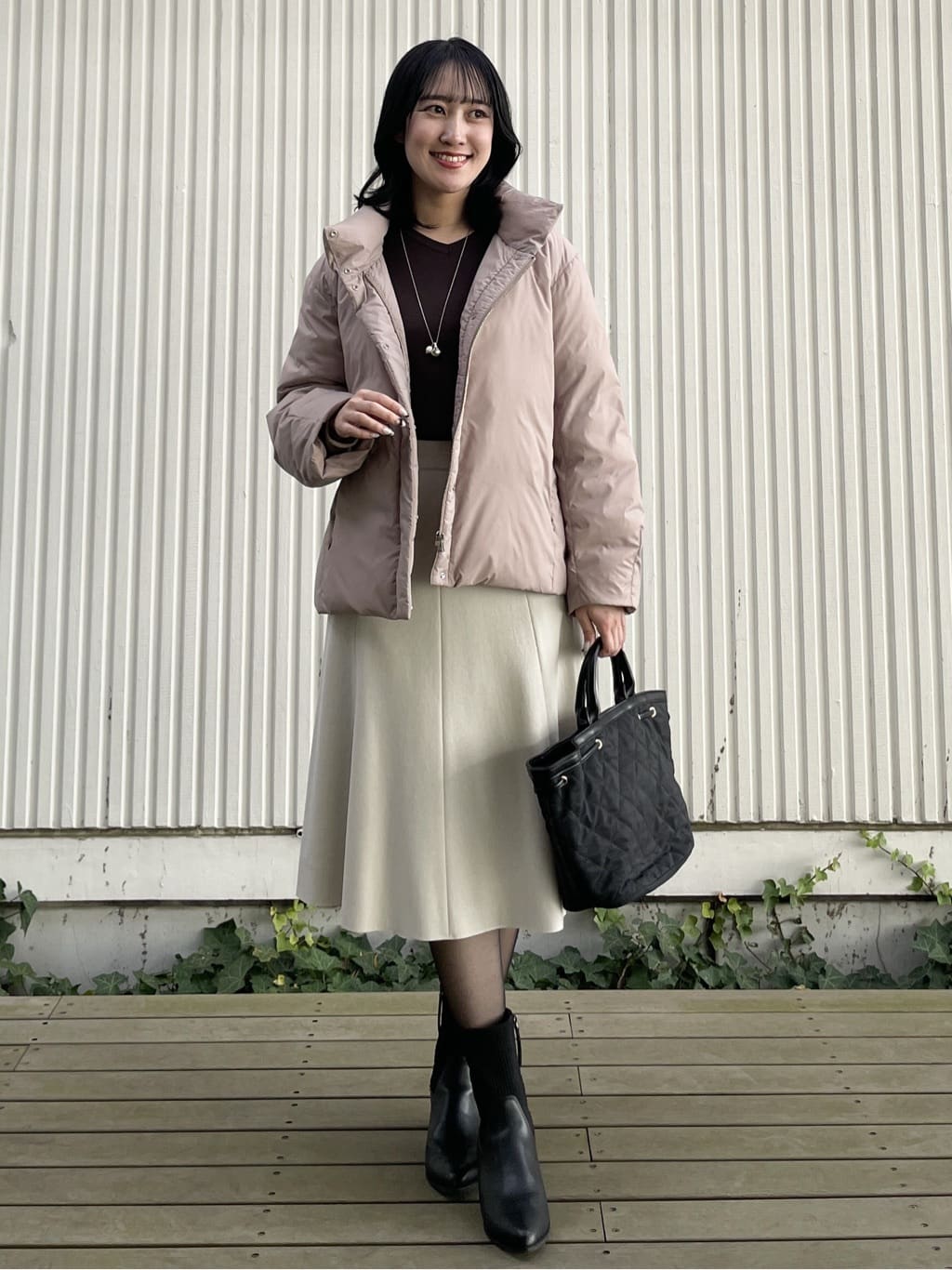 yukariさんの「Reflect｜【すっきりシルエット】ショート丈ダウンコート」を使ったコーディネート