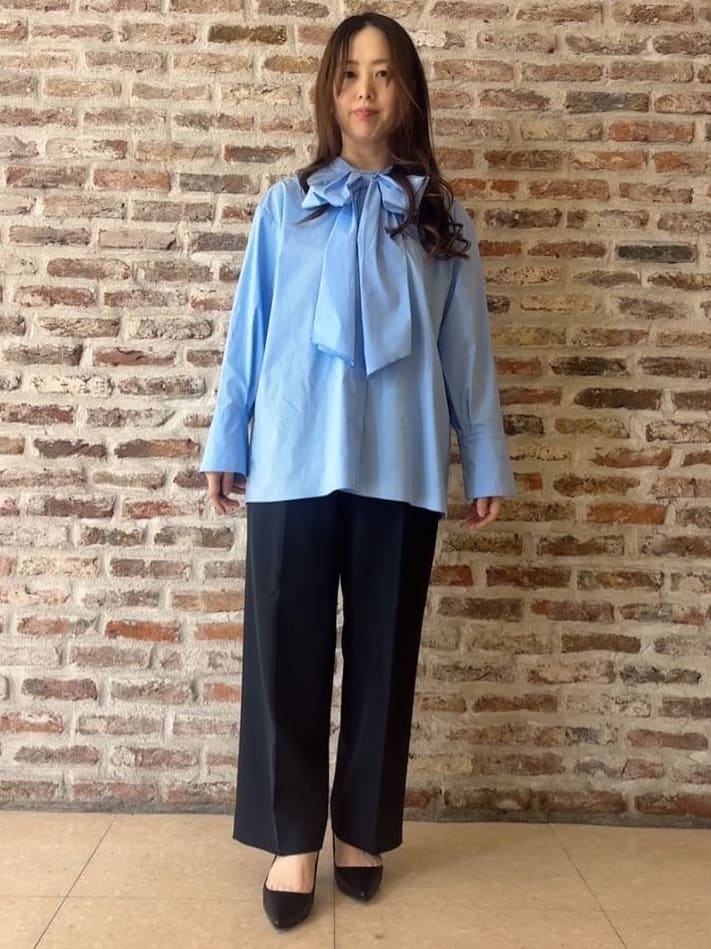tokiさんの「THE SHOP TK｜【通勤・きちんと見えに】ダブルクロス ペプラムジレ/セットアップ可」を使ったコーディネート