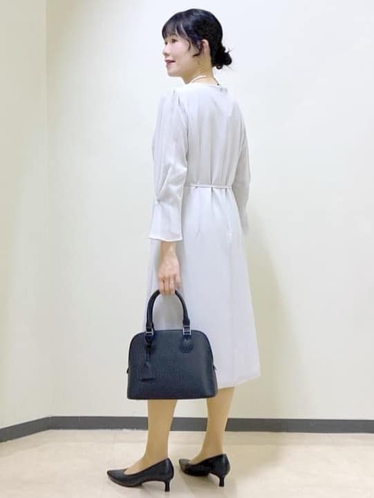  beni_gingerさんの「Reflect｜【SS-4Lサイズ／付属リボン】スリーブデザインジョーゼットワンピース」を使ったコーディネート