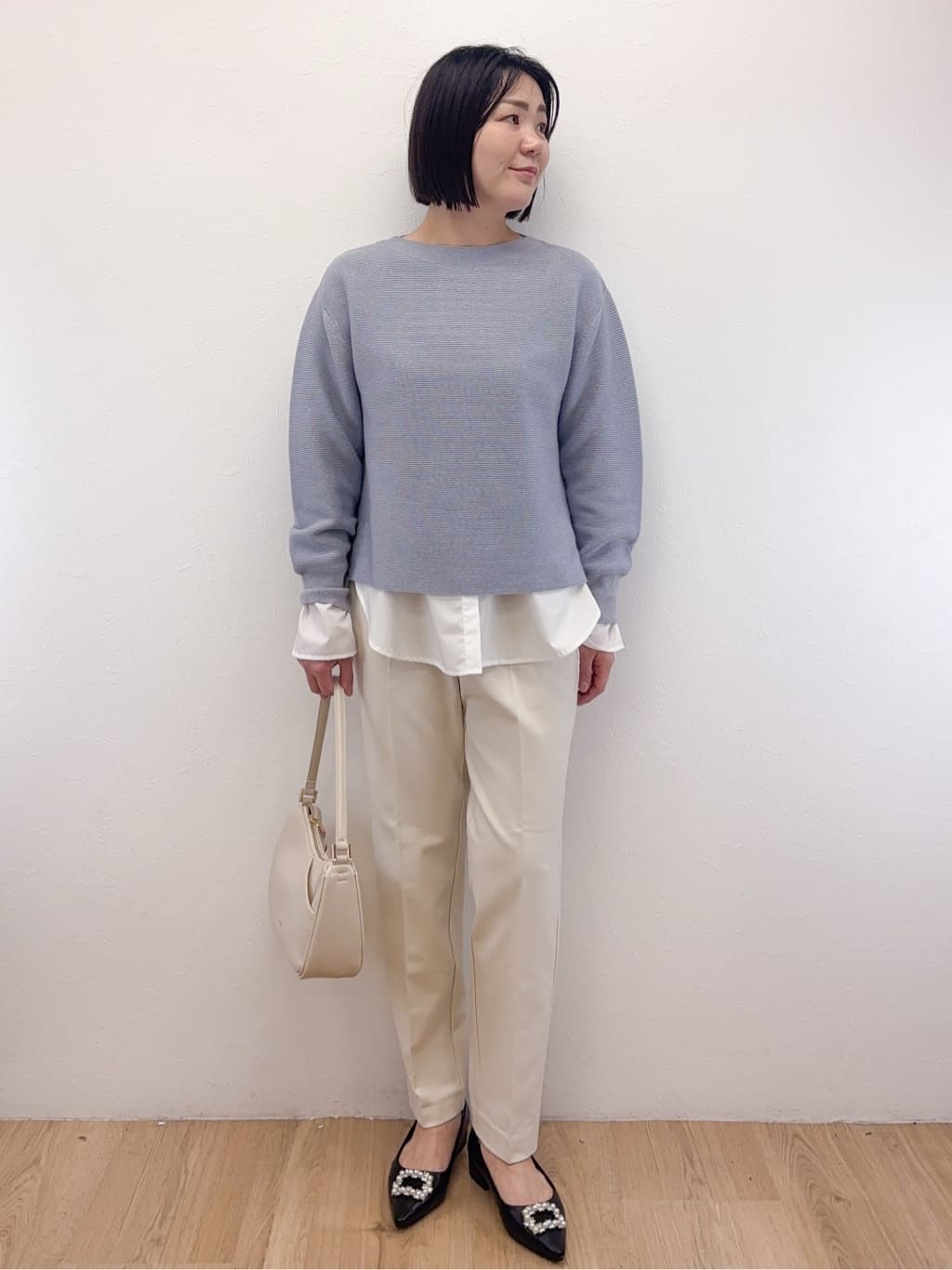 Takeさんの「OPAQUE.CLIP｜シアーハイネックトップス【洗濯機OK】」を使ったコーディネート