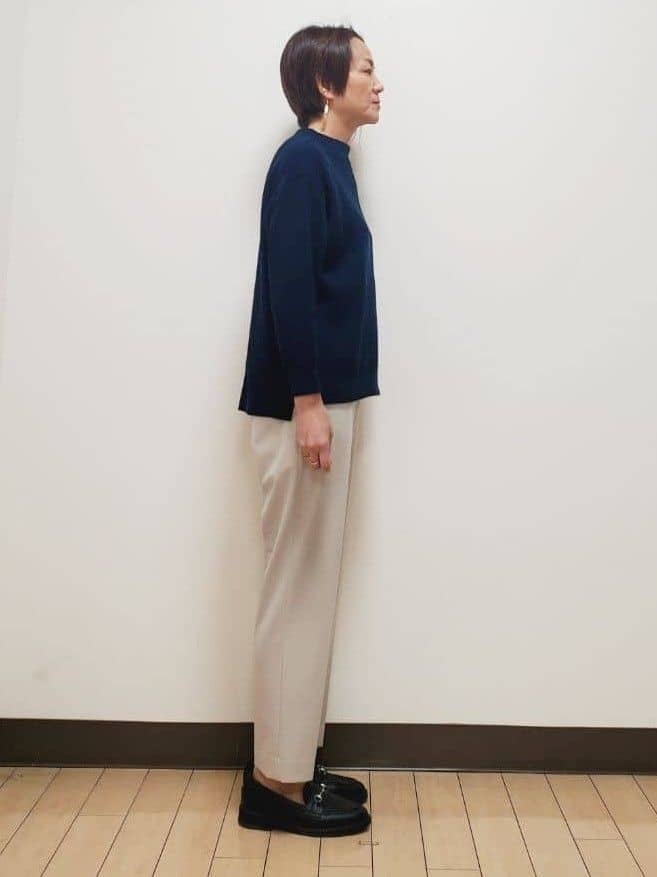 yuuさんの「Reflect｜【腰周りカバー／長め丈】モックネックニットプルオーバー」を使ったコーディネート