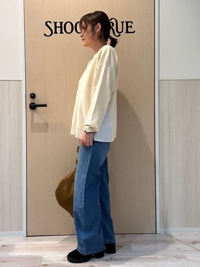 funafunaさんの「SHOO･LA･RUE｜【洗濯機可/S-LL/体型カバー】横姿もきれい見え スポンディッシュ Aライントップス」を使ったコーディネート