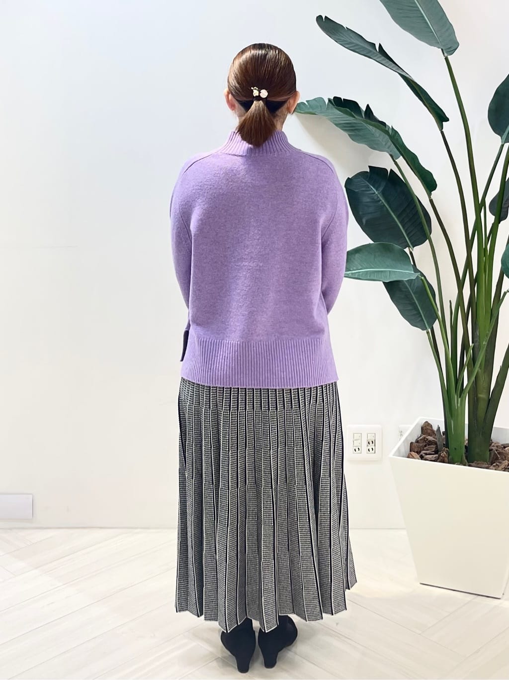Tomoさんの「UNTITLED｜【洗える／SETUP可能】ジャカードニット プリーツスカート」を使ったコーディネート