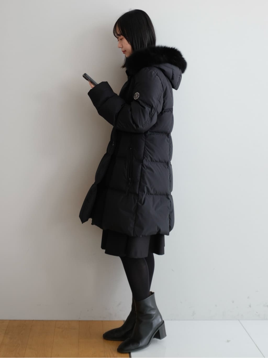 Kishimotoさんの「DRESSTERIOR｜◆【ウォッシャブル/きれいめ】フィルムドットクレリックワンピース」を使ったコーディネート