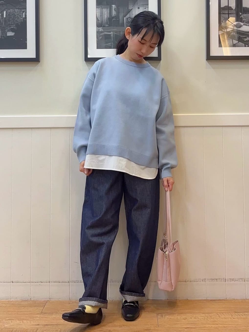 ゆうさんの「SHOO･LA･RUE｜【S-LL】大人も取り入れやすい BIGシルエット MA－1ブルゾン」を使ったコーディネート